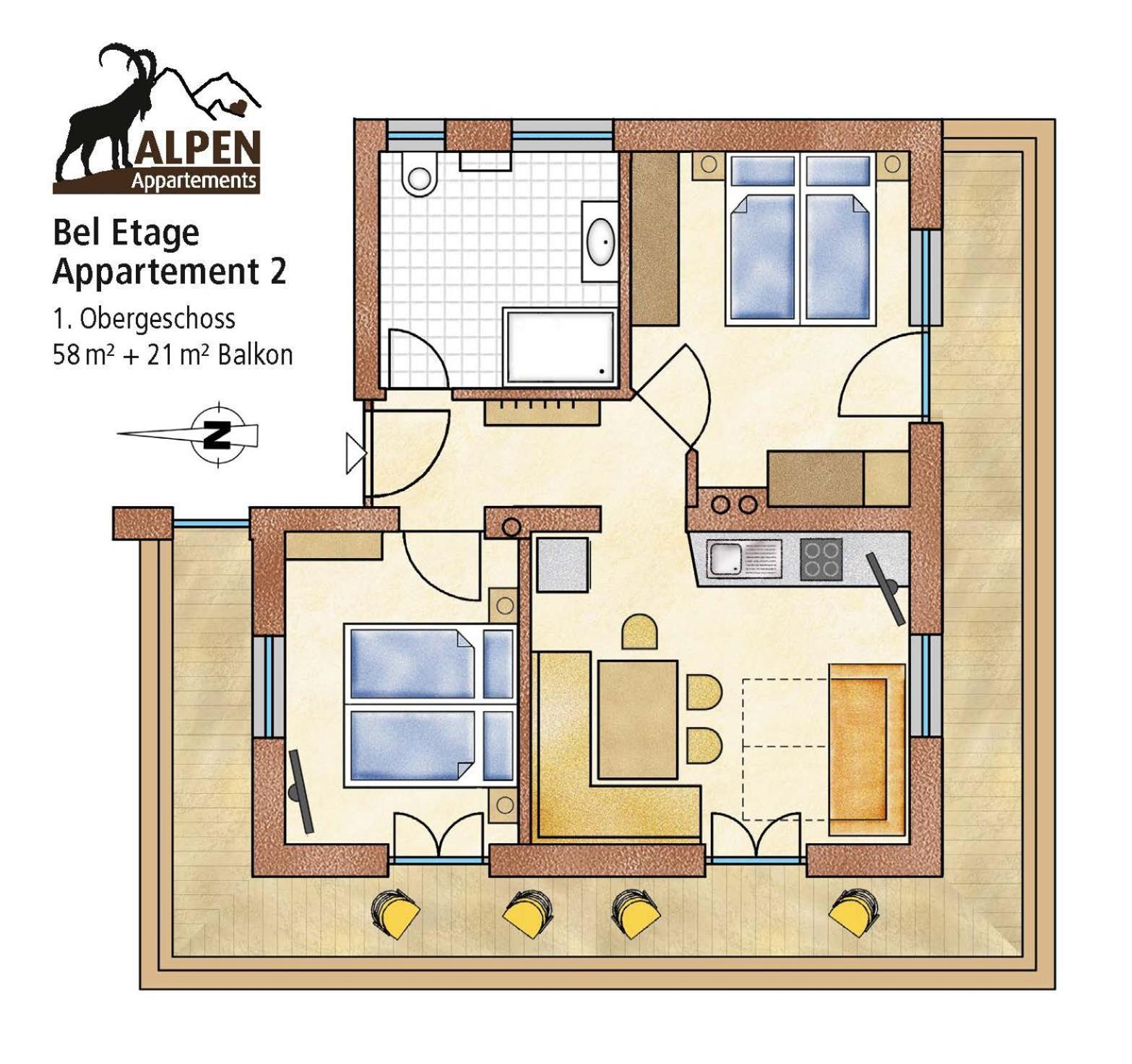 Alpen Appartement Beletage Mayrhofen Szoba fotó